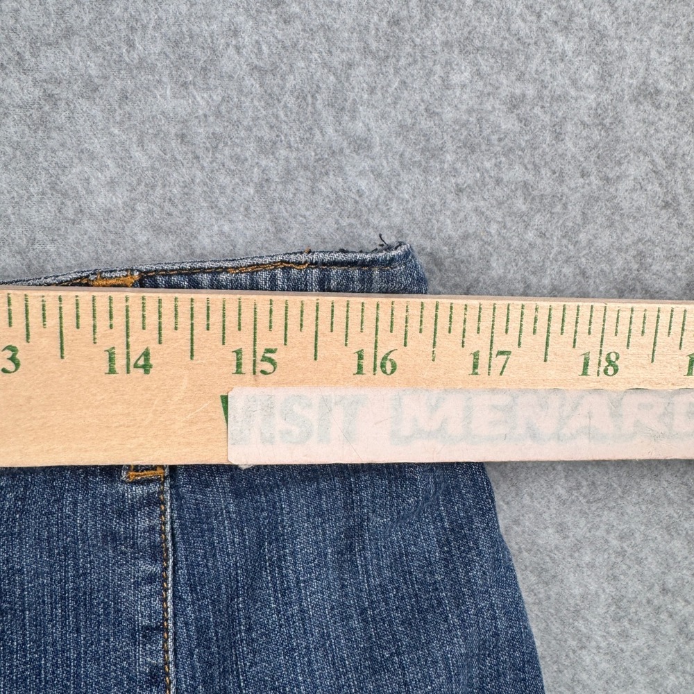 Vintage Y2K Denim Skirt Womens 12 Flared Paneled 90s Western Boho Modest Cottage - Picture 4 of 6